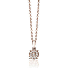 Load image into Gallery viewer, CLUSTER DIAMOND NECKLACE 14K Gold 0.06 ctw.
