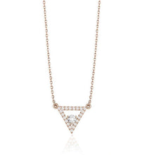 Load image into Gallery viewer, TRIANGLE DIAMOND NECKLACE (0.27CTW) 14K Gold
