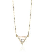 Load image into Gallery viewer, TRIANGLE DIAMOND NECKLACE (0.27CTW) 14K Gold
