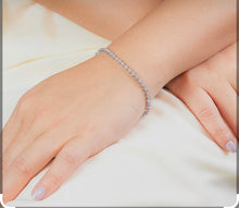 Load image into Gallery viewer, Four Prong Diamond Tennis Bracelet In 18K White/Yellow Gold (1.00 Ctw)
