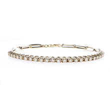 Load image into Gallery viewer, Diamond Tennis Bracelet HALF AND HALF DIAMOND 14K (1.50 Ctw)
