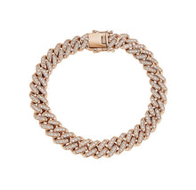 Load image into Gallery viewer, CUBAN LINK DIAMOND BRACELET DIAMOND 14K 8MM (1.50 Ctw)
