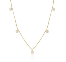 Load image into Gallery viewer, DANGLING ROUND DIAMOND NECKLACE (0.40CTW) 14K Gold
