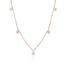 Load image into Gallery viewer, DANGLING ROUND DIAMOND NECKLACE (0.40CTW) 14K Gold
