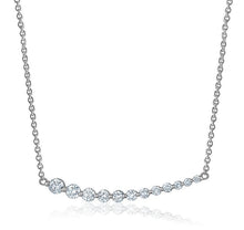 Load image into Gallery viewer, SINGLE PRONG CURVED BAR DIAMOND NECKLACE (0.60CTW) 14K Gold
