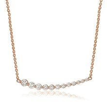 Load image into Gallery viewer, SINGLE PRONG CURVED BAR DIAMOND NECKLACE (0.60CTW) 14K Gold
