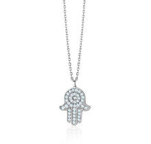 Load image into Gallery viewer, LARGE HAMSA DIAMOND NECKLACE (0.47CTW) 14K Gold
