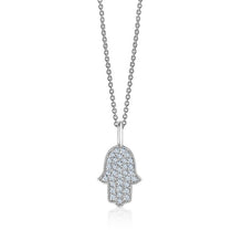 Load image into Gallery viewer, MY SMALL HAMSA NECKLACE (0.20CTW) 14K Gold
