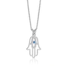 Load image into Gallery viewer, HAMSA NECKLACE (0.10CTW) 14K Gold
