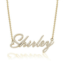 Load image into Gallery viewer, Personalized CUSTOM NAME DIAMOND NECKLACE  in 10K or 14K Gold (0.80ctw)

