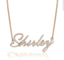 Load image into Gallery viewer, Personalized CUSTOM NAME DIAMOND NECKLACE  in 10K or 14K Gold (0.80ctw)

