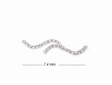 Load image into Gallery viewer, WAVE DIAMONDS EARRING (0.13CTW) 10K Or 14K Gold

