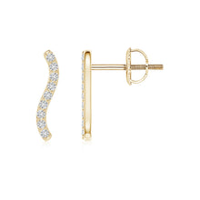 Load image into Gallery viewer, WAVE DIAMONDS EARRING (0.13CTW) 10K Or 14K Gold
