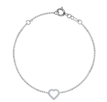 Load image into Gallery viewer, HEART DIAMOND BRACELET (0.10CTW) 14K Gold
