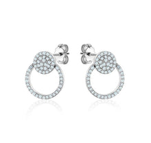 Load image into Gallery viewer, CIRCLE IN CIRCLE DIAMOND EARRINGS (0.45CTW) 14K Gold

