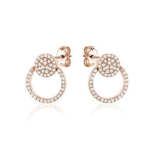 Load image into Gallery viewer, CIRCLE IN CIRCLE DIAMOND EARRINGS (0.45CTW) 14K Gold
