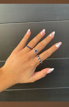 Load image into Gallery viewer, SIX SAPPHIRE AND PAVÉ DIAMOND RING (1.34ctw) 14K Gold
