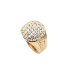Load image into Gallery viewer, Men's Rings in Yellow 10K Gold (micro pavé)
