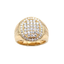 Load image into Gallery viewer, Men's Rings in Yellow 10K Gold (micro pavé)
