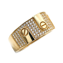 Load image into Gallery viewer, Men's Rings in Yellow 10K Gold (micro pavé)
