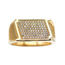Load image into Gallery viewer, Men's Rings in Yellow 10K Gold (micro pavé)
