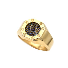 Load image into Gallery viewer, Men's Rings in Yellow 10K Gold (micro pavé)
