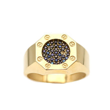 Load image into Gallery viewer, Men's Rings in Yellow 10K Gold (micro pavé)
