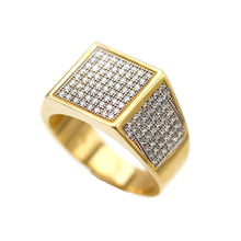 Load image into Gallery viewer, Men's Rings in Yellow 10K Gold (micro pavé)
