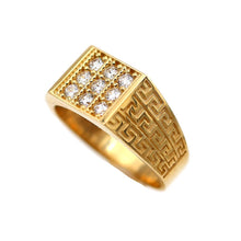 Load image into Gallery viewer, Men's Rings in Yellow 10K Gold (micro pavé)
