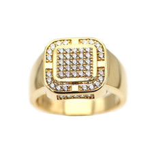 Load image into Gallery viewer, Men's Rings in Yellow 10K Gold (micro pavé)
