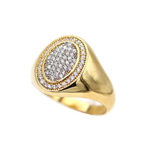 Load image into Gallery viewer, Men's Rings in Yellow 10K Gold (micro pavé)
