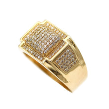 Load image into Gallery viewer, Men's Rings in Yellow 10K Gold (micro pavé)
