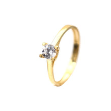 Load image into Gallery viewer, Women's Rings in Yellow 10K Gold Solitaire
