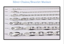 Load image into Gallery viewer, Sterling Silver 9 mm Mariner Bracelet
