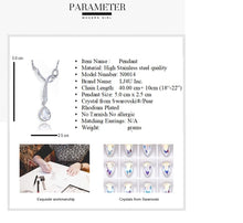 Load image into Gallery viewer, Stainless Steel Pear Pendant Made with Crystal from SWAROVSKI®-Crystal

