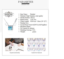 Load image into Gallery viewer, Stainless Steel Pendant Made with Crystal from SWAROVSKI®-Crystal-Sapphire
