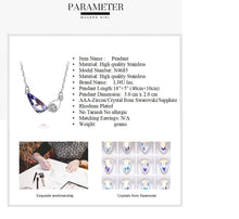 Load image into Gallery viewer, Stainless Steel Heart Pendant Made with Crystal from SWAROVSKI®-Sapphire
