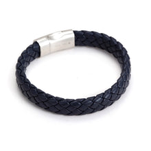 Load image into Gallery viewer, Fancy Stainless steel &amp; Genuine Leather Bracelet

