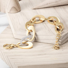 Charger l'image dans la galerie, OVAL CHAIN CZ BRACELET LOBSTER CLASP

