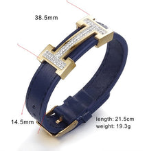 Charger l'image dans la galerie, Fancy Stainless steel &amp; Leather Bracelet
