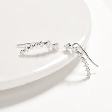 Load image into Gallery viewer, 925 Sterling Silver Crawler Earrings Rhodium Women AAA Grade CZ Clear
