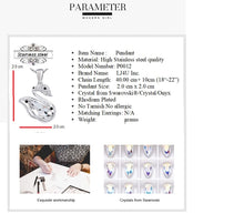 Load image into Gallery viewer, Stainless Steel Pendant Made with Crystal from SWAROVSKI®-Crystal-Sapphire

