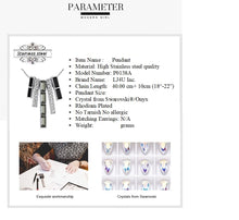 Load image into Gallery viewer, Stainless Steel Pendant Made with Crystal from SWAROVSKI®-Onyx
