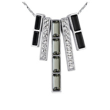 Load image into Gallery viewer, Stainless Steel Pendant Made with Crystal from SWAROVSKI®-Onyx
