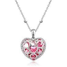 Load image into Gallery viewer, Stainless Steel Heart Pendant Made with Crystal from SWAROVSKI®-Rose Crystal
