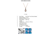 Load image into Gallery viewer, Silver 925 Yellow/Rose-Drop Earrings Made with AAA-Zircon Round stones/Onyx
