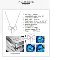 Load image into Gallery viewer, 925 Sterling Silver Heart Bowtie Pendant Made with AAA-Zircon
