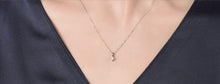 Load image into Gallery viewer, Princess Diamond Solitaire Pendant In White Gold
