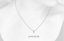 Load image into Gallery viewer, Round White 14K Gold Diamond Solitaire Pendant
