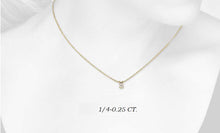 Load image into Gallery viewer, Round Yellow 14K Gold Diamond Solitaire Pendant

